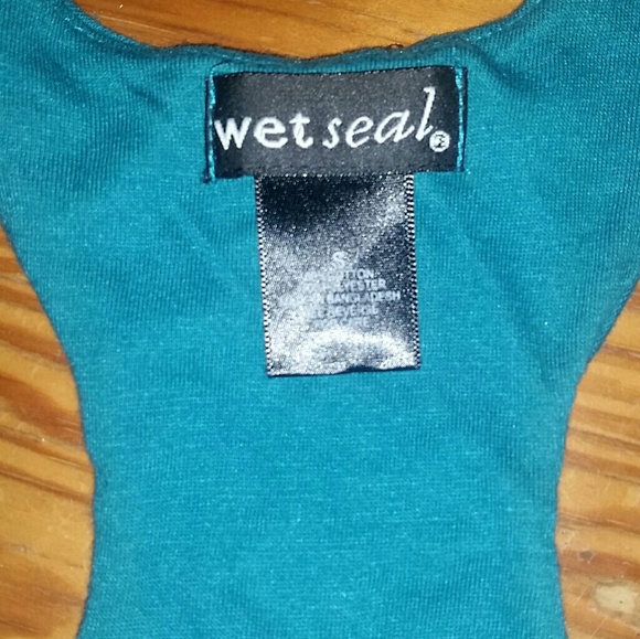 NWOT Wet Seal Blue-Green sequined Racerback sz S - Picture 4 of 4